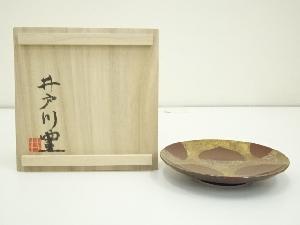 井戸川豊造　色絵栗文皿（共箱）